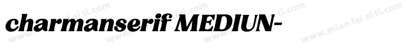 charmanserif MEDIUN字体转换